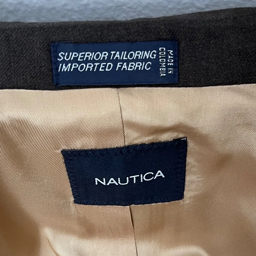 Nautica Men’s Brown Modern-Fit Suit Jacket size 43R